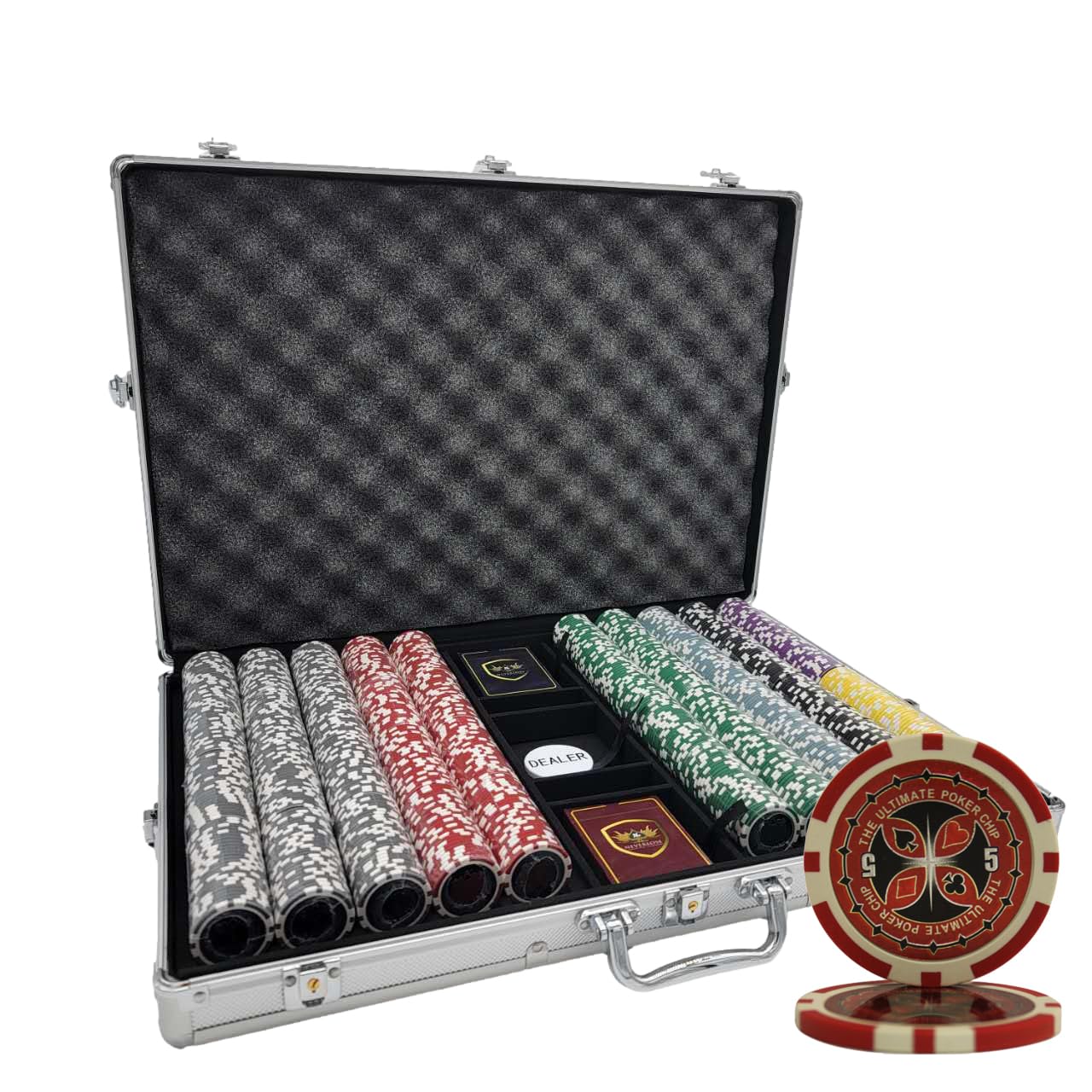 Poker Set mit 500 Chips Aluminium | -de