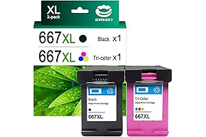 HP 667XL Ink Cartridge Replacement for HP DeskJet Printers