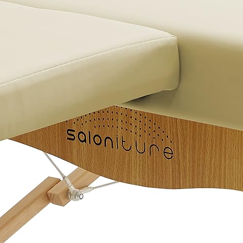 Miniatura 6 de Saloniture Mesa de masaje portátil para terapia física plataforma de tratamiento de estiramiento de baja a tierra color crema