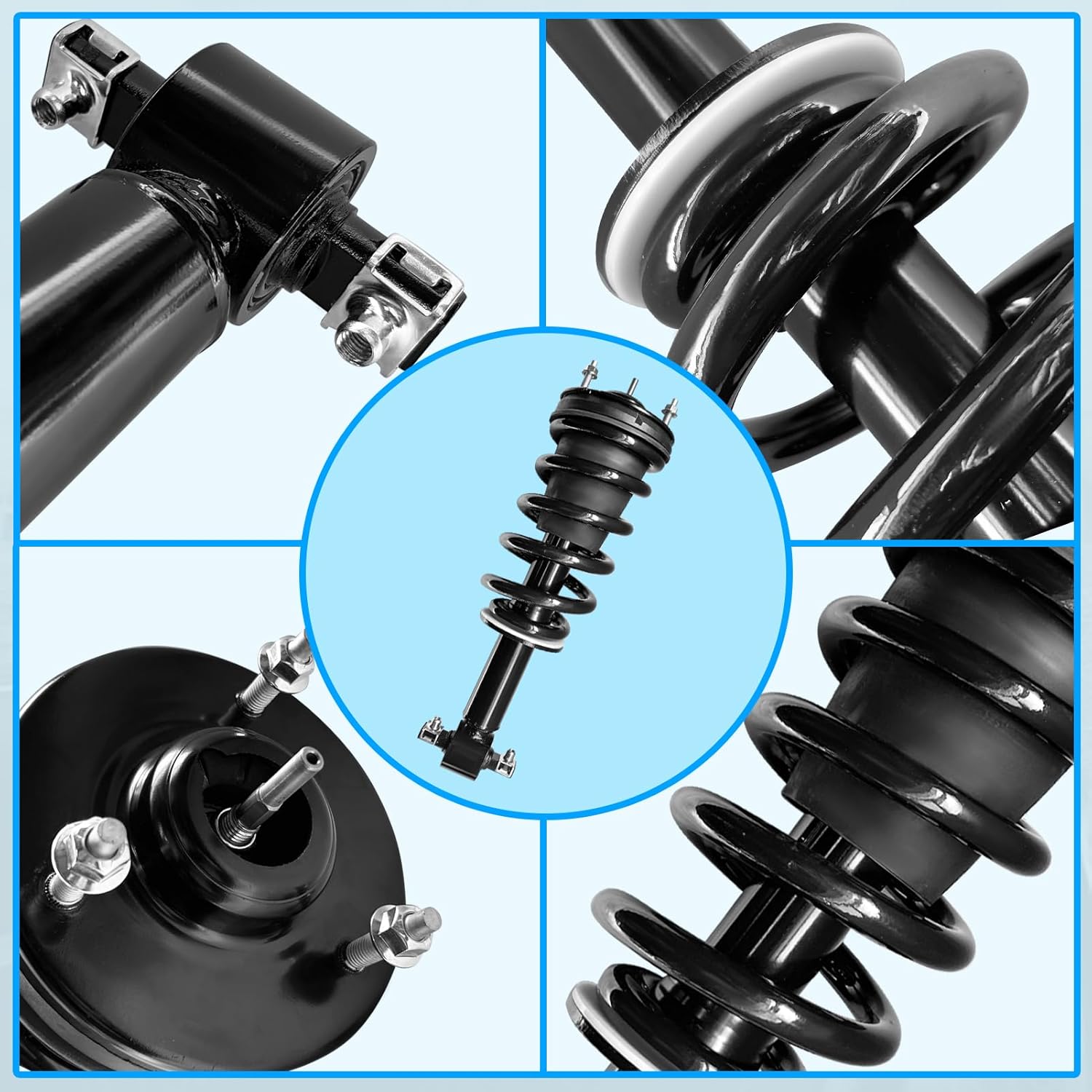 Air Suspension Shock Absorber for 2007-2014 Chevy Avalanche Suburban Tahoe Cadillac Escalade GMC Sierra Yukon Car Front Air Struts OEM Replace# 19353945, 25845438 (1S2954 x 1)