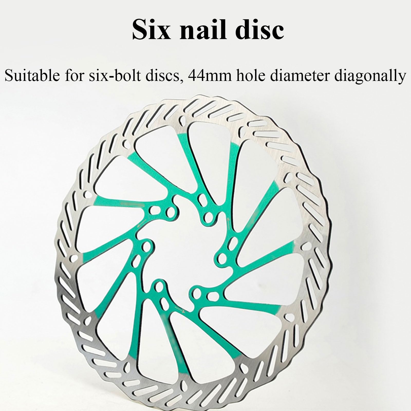 Rotore del Freno a Disco Rotore del Freno a Disco for Bicicletta in Acciaio da 1 Pezzo, 160 mm, con 6 bulloni, Compatibile Bici, Strada e Corsa(Red)