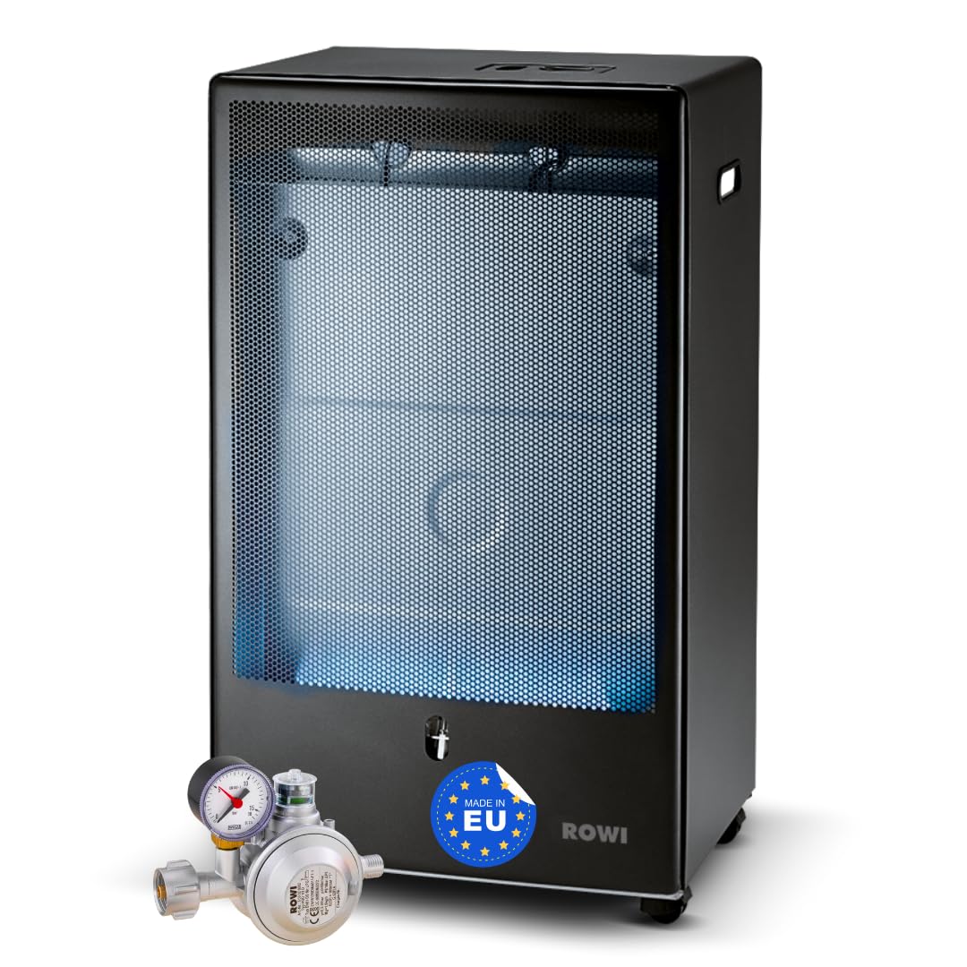 ROWI Gas-Heizofen HGO 4200/1 BF Pro Premium+ inkl. doppeltem Druckregler I Geeignet für Innen- & Außenbereich und Gewerbe I Einfacher Transport/Made in Europe [Energieklasse A]