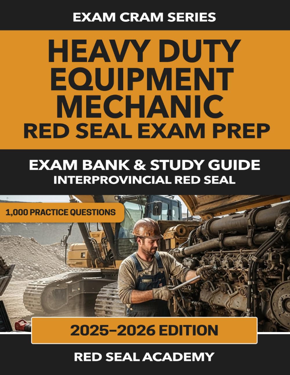 Heavy Duty Mechanic: Interprovincial Red Seal Exam Preparation: 1,000 Questions | 8 Complete Practice Tests | Learning Pack Explanations + Exam Format Tests (RED SEAL ACADEMY EXAM CRAM SERIES)
