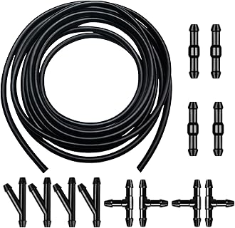 13 Pcs Car Windshield Washer Hose 4M Washer Fluid Hose with 12 Pcs Hose Connectors for Most Car Windshield Washer Tubing
