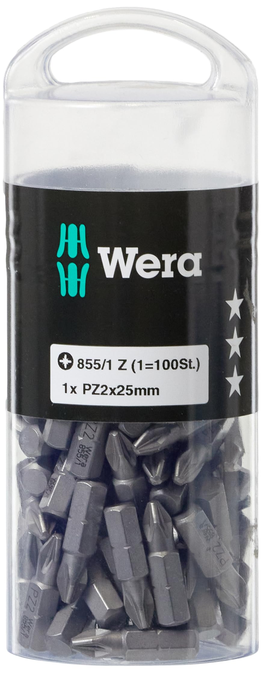 Wera Pozidriv Screwdriver Bit 100 pieces, PZ2