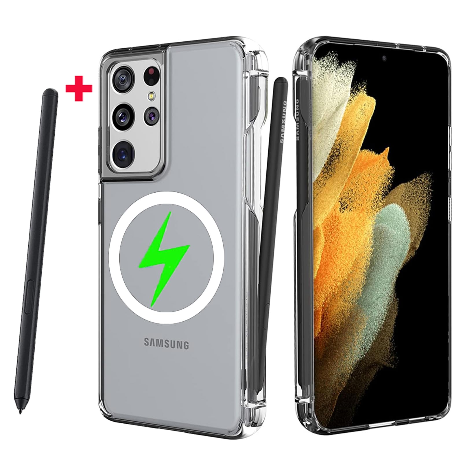 Androidケース SAMSUNG - Silicon Cover with S Pen Galaxy S21Ultra Amazon.com: A-creator Galaxy S21 Ultra Silicone Case with S