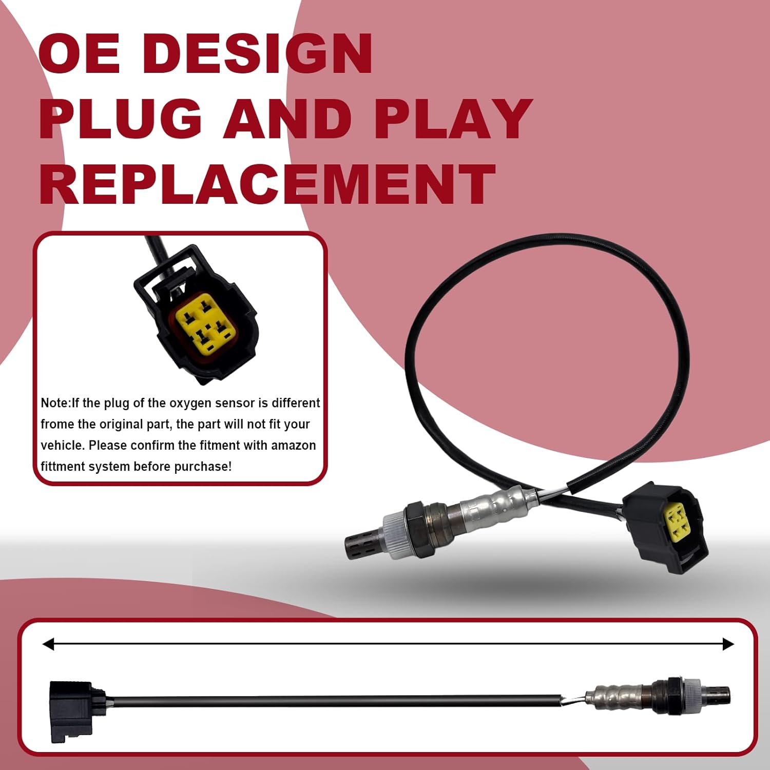Oxygen Sensor Upstream Downstream for Chrysler 300 Town & Country Dodge Dakota Durango Ram 1500 2500 3500 Jeep Wrangler Grand Cherokee & More,234-4587 250-24253(2PCS)
