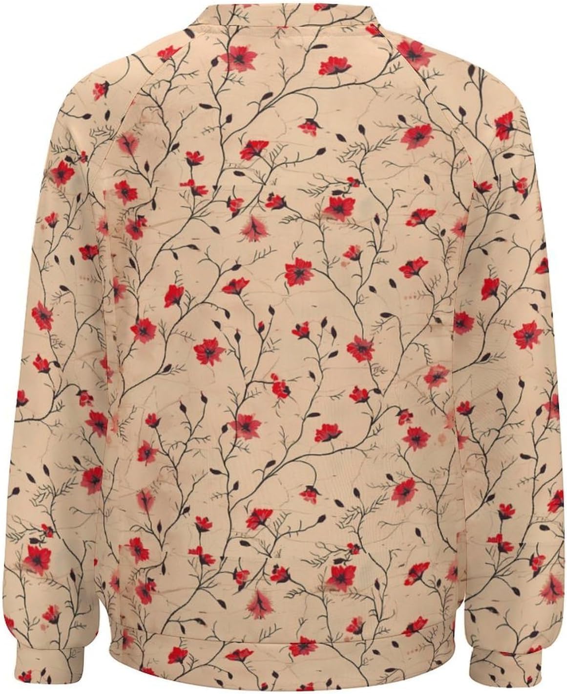 LOAIHA Women's Floral Printed Sweatshirt Long Sleeve Crewneck Hoodies FLower Sweaters Graphic T Shirts Pullover Ladies Tops - Image 5