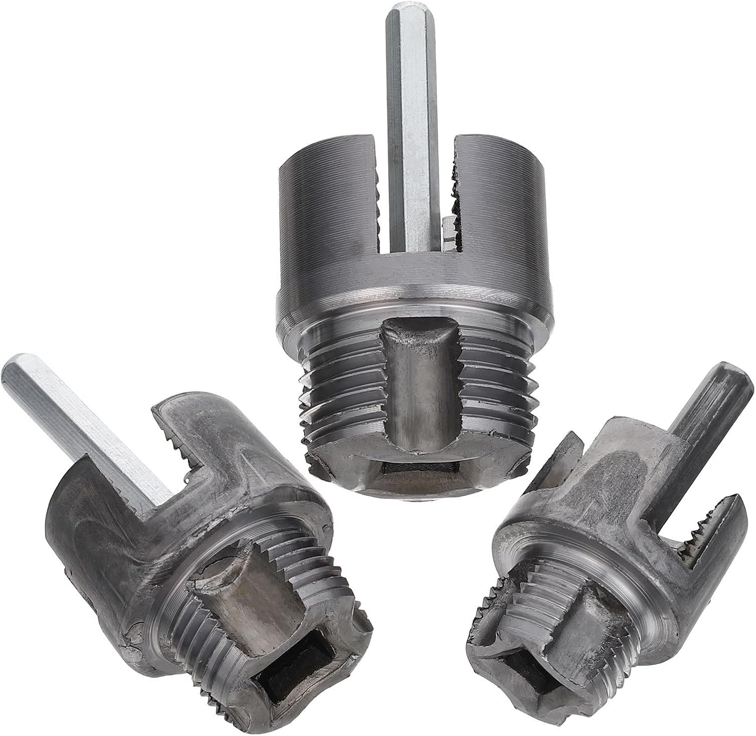 3pcs Pipe Thread Cutting Tool Kit for Electric Drill, Steel