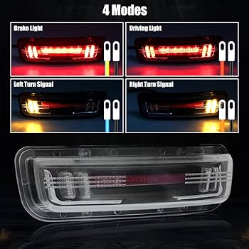 Amazon | led オートバイ ブレーキ テールライト 12V アンバー レッド