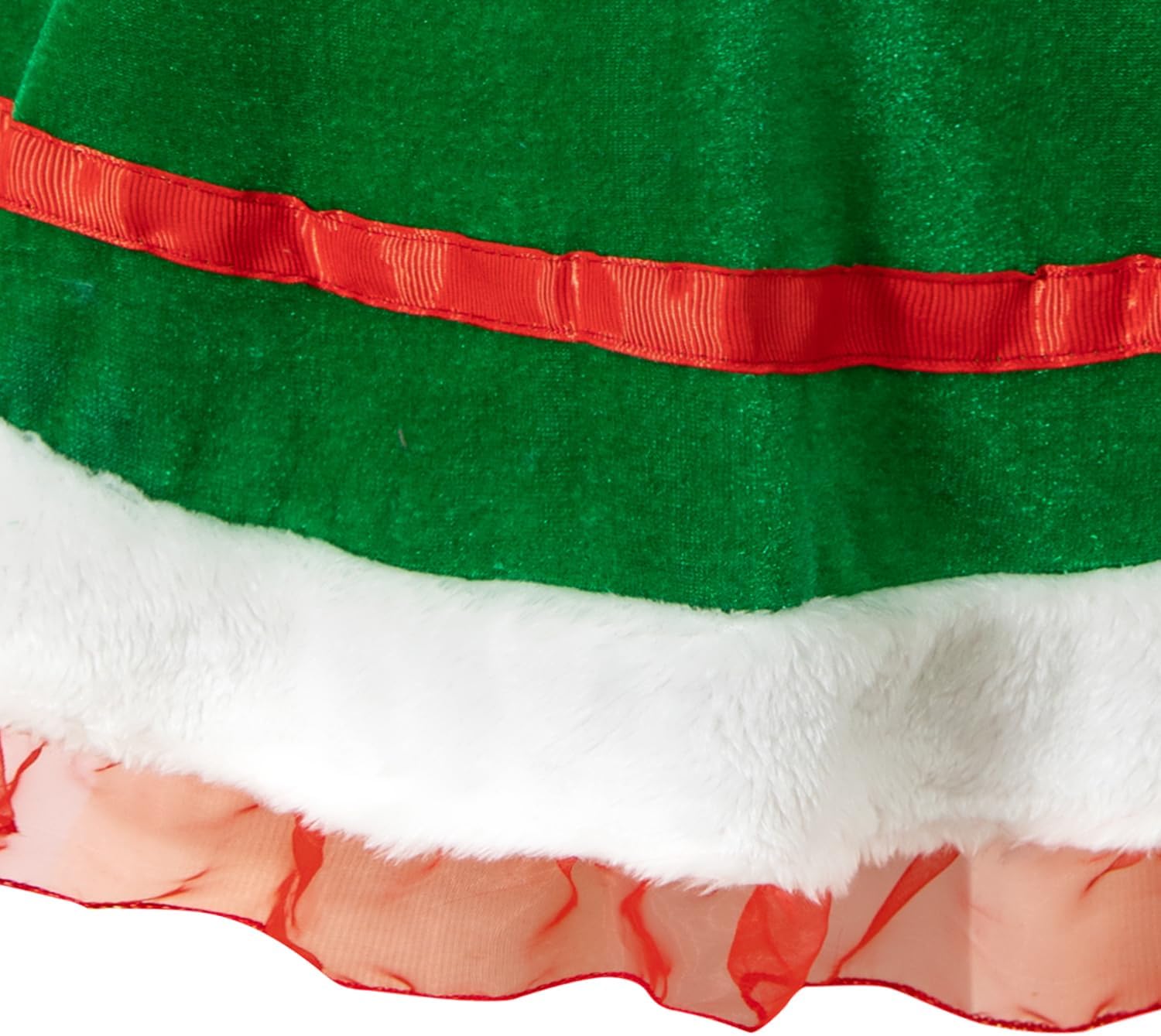 Kids Girls Costume Elf Christmas Dress Cosplay Outfit Dress with Hat Belt Socks Shoes - Image 6