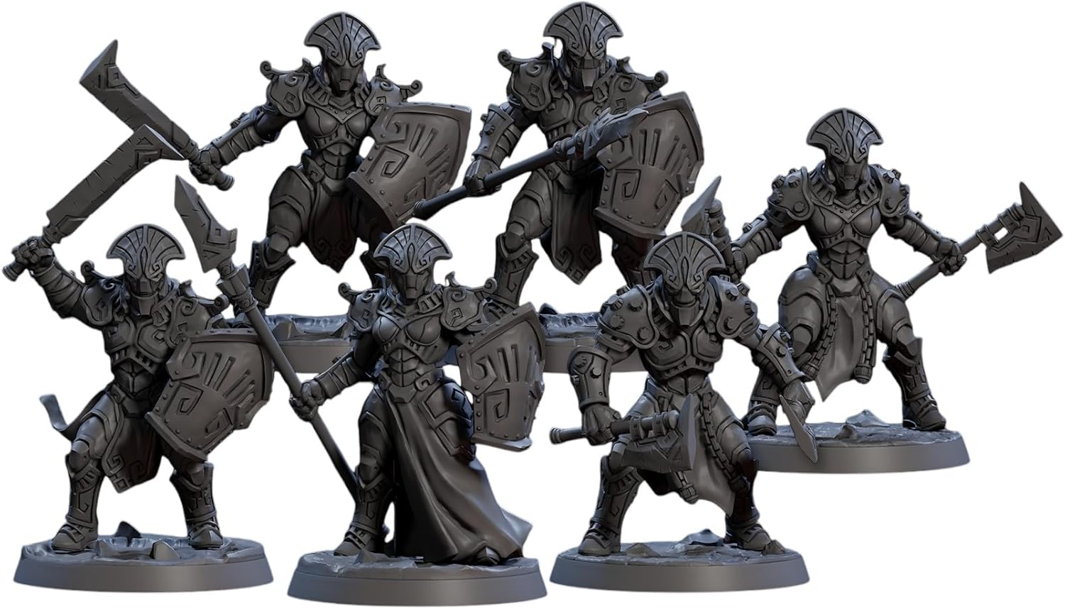 TYL Golem Simulacrum Troops Unpainted Miniature for War Gaming | RPG Scale Figures, Detailed Tabletop Board Game Accessories | Realistic Tabletop Miniatures (Combo of 6, 32mm)