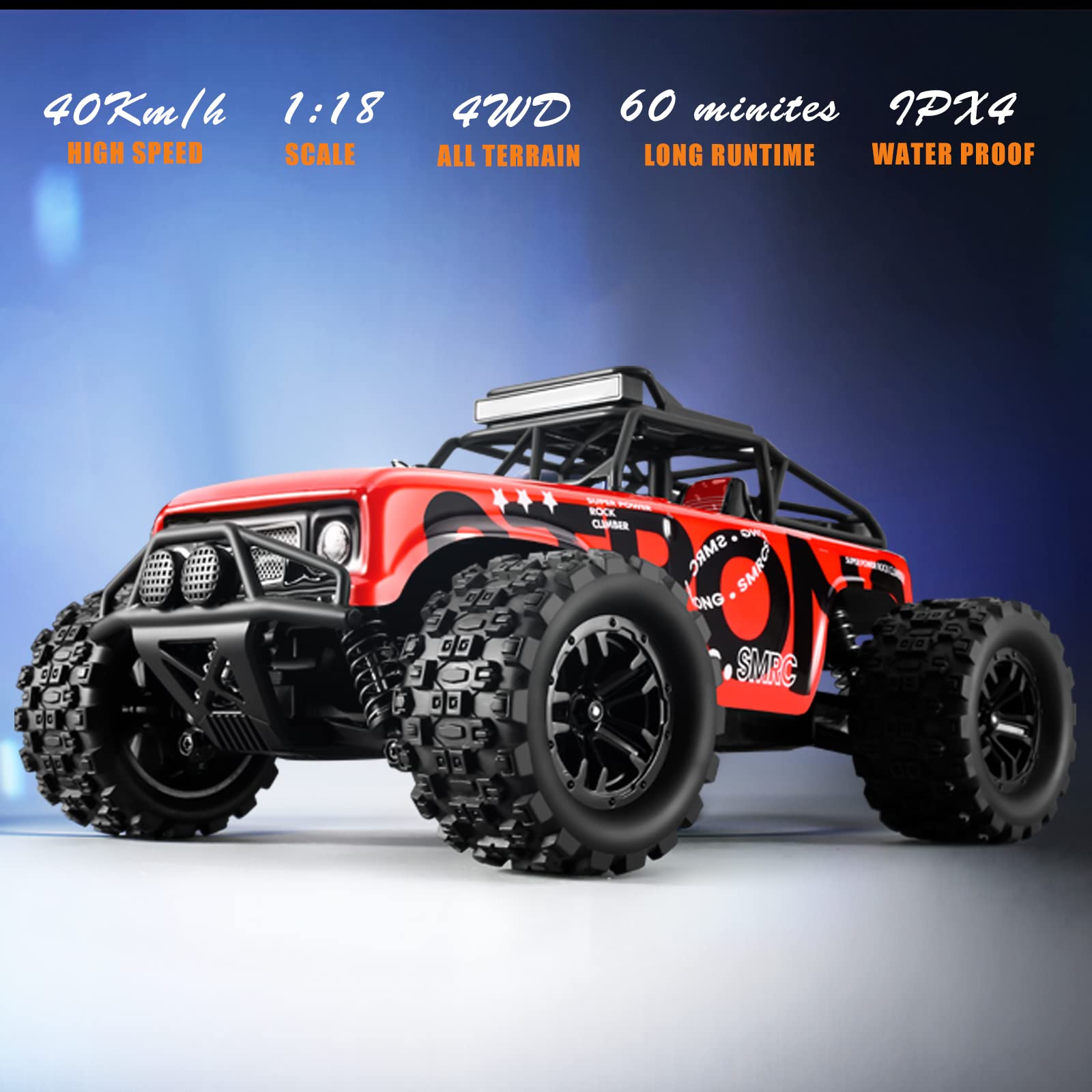 Dexinco RC Auto 4WD, skala 1/18, 2,4 GHz, 40 km/h, samochód