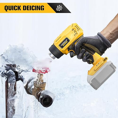 Miniatura 24 de LIVOWALNY Pistola de calor inalámbrica compatible con batería Makita de 18 V: pantalla digital LCD, 350 W, 122 ℉ a 1022 ℉, pistola de aire caliente