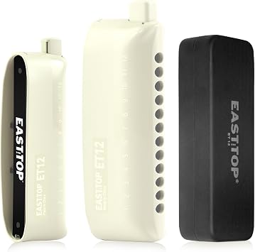 EAST TOP ET12 Chromatic Harmonica in G for Adults and Professionals with Unique Modern Design, IVORY Cover