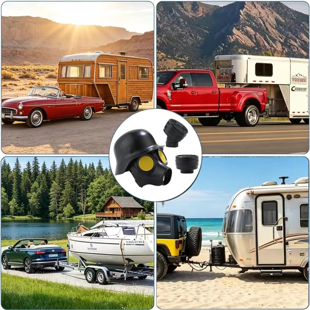 Cubierta de Bola de Remolque Antipolvo Impermeable Protector Bola para Coche Autocaravana Amarillo