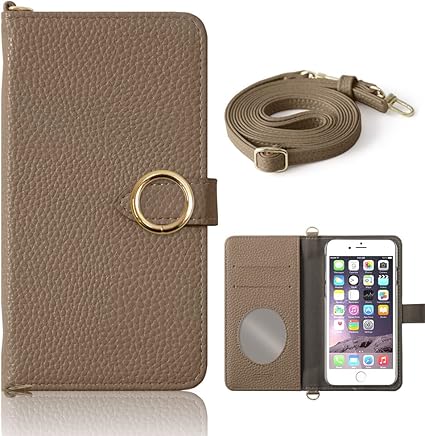 Amazon Co Jp Coverary Iphone6 Plus Iphone 6s Plus ケース 手帳型 スマホケース 1個入り ブラウン 全機種対応 ミラー 鏡 ショルダー ストラップ ショルダーストラップ かわいい セット シンプル ベルトあり 収納 カード s 家電 カメラ