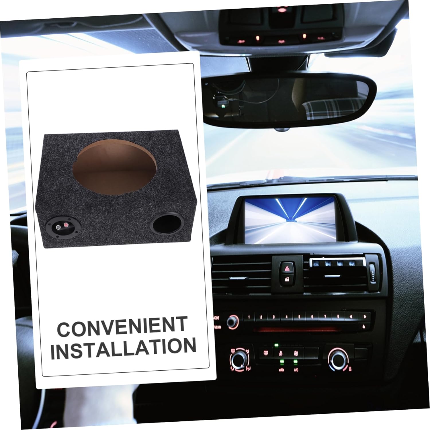 Subwoofer Enclosure Box for Cars Automotive Sound Upgrade Easy Installation Sleek Design for Enhanced Audio Performance