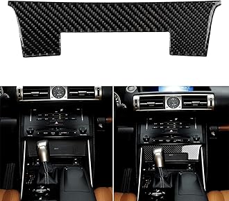 NVCNX Car Dashboard Dash Trim Cover Decal Compatible with Lexus ​IS250 2014 2015 / IS200t 2016 2017 / IS300 2016-2020 / IS350 2014-2020 Carbon Fiber Interior Trim Accessories Black - B