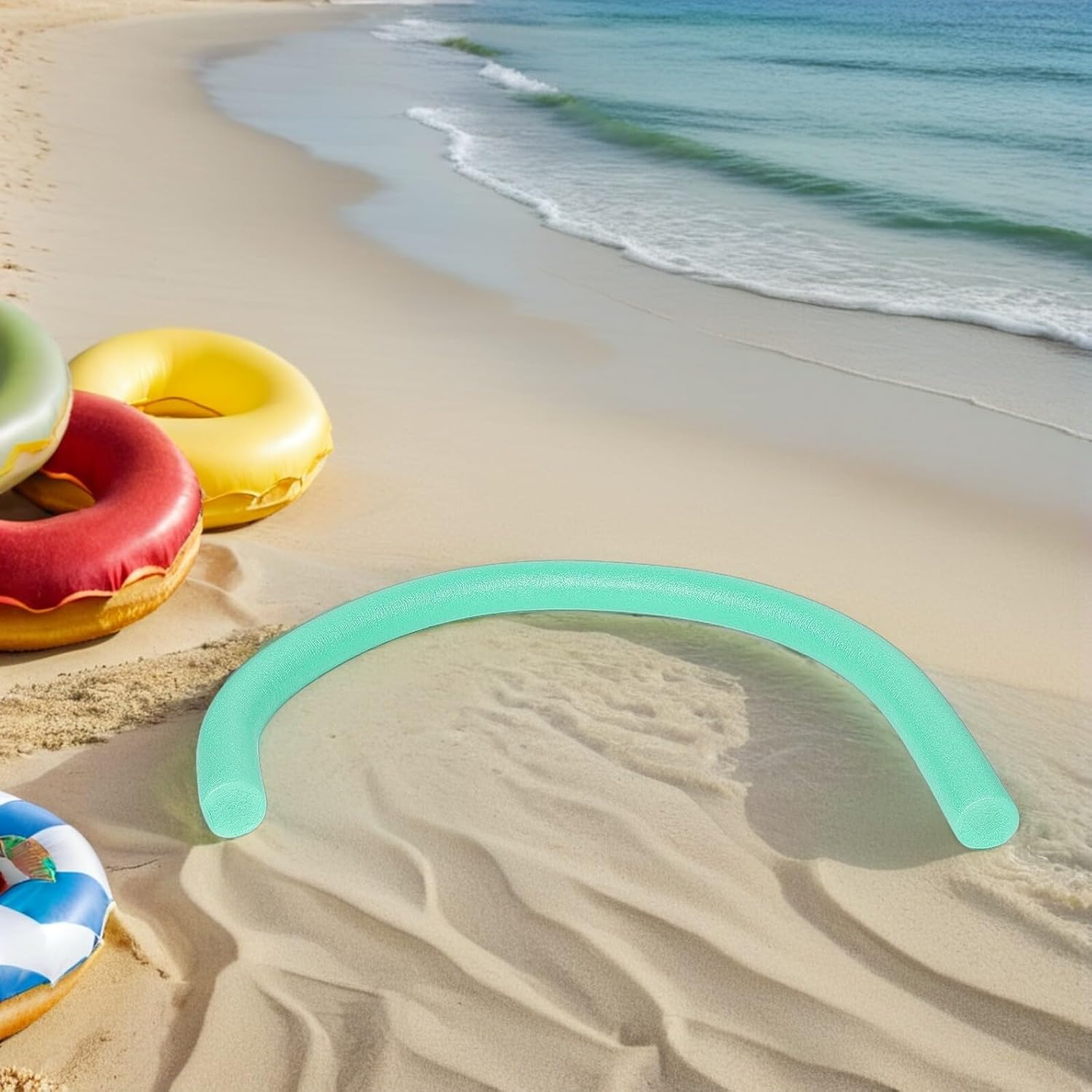 3pcs Solid Foam Pool Noodles Floating Swimming Aids for Adults and Soft Water Floating Support for Aquatic Fitness and Summer Water Play