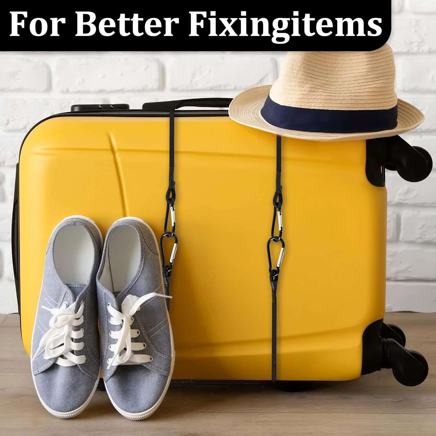 4pcs Black Bungee Cords with Closed Hooks – 24in 60cm – Durable & Elastic for Multipurpose Use