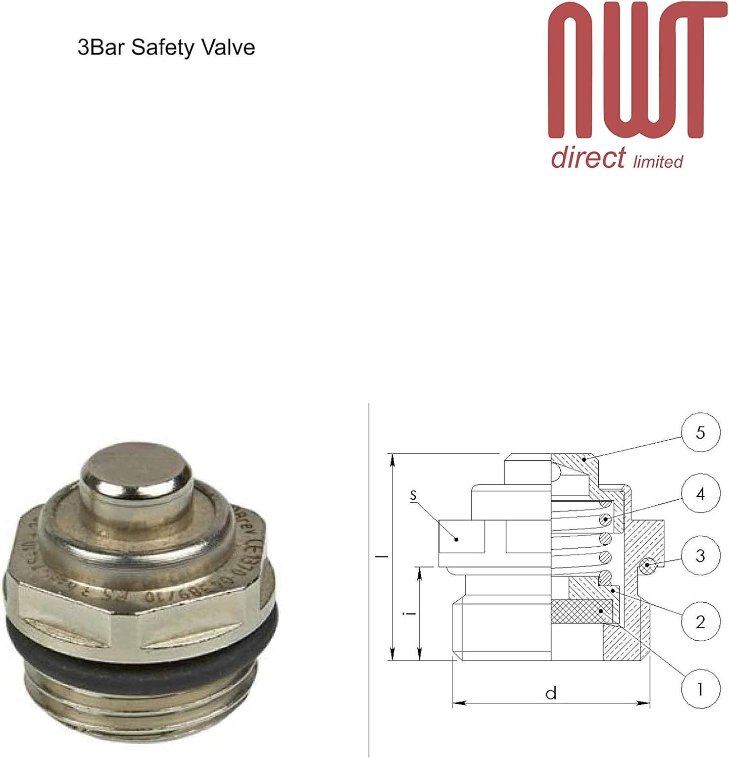 Válvula de Seguridad de 3 Bares para Radiador Toallero ...