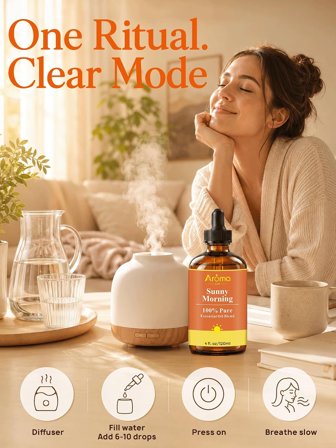 Sunny Morning — A 100% Pure Essential Oil Blend Citrus-Bright Blend | Makes Your Space Feel Like You Just Opened the Curtains