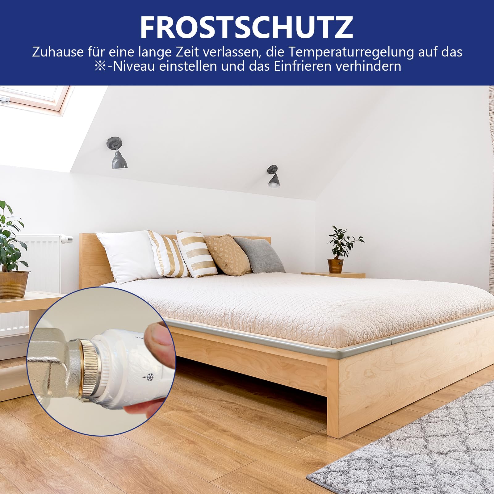 Testina termostatica, valvola per radiatore per filettatura M30 x 1,5, termostatica, testa di ricambio, termostato per termosifone, termostato per casa, ufficio (8 pezzi)
