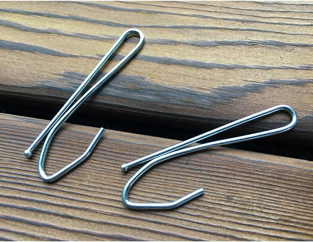 50 Pcs Stainless Steel Curtain Hooks Pinch Pleat Curtain Hook Deep Metal Prong Hooks, Silver - Image 4