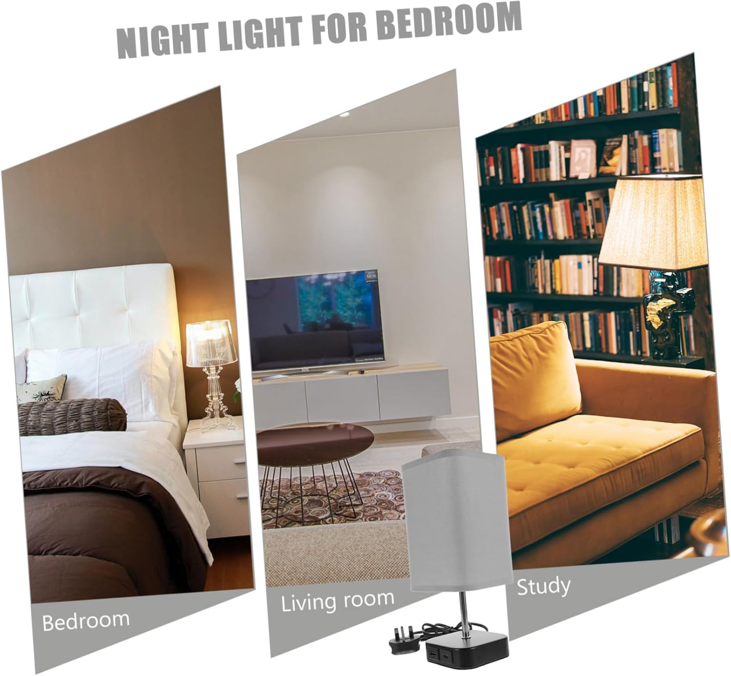 Led Touch Control Nightstand Lamp USB Charging Brightness for Bedroom Table Light Energy Efficient Bedside Decor