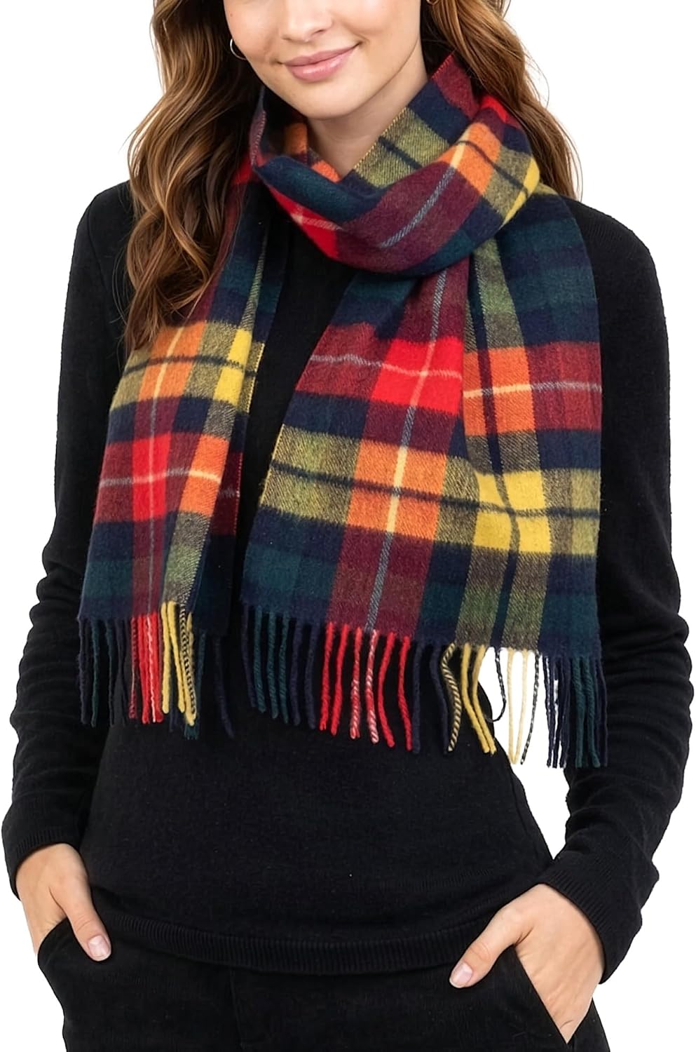 Achillea Cashmere Feel Tartan Plaid Scarf - Classic Winter Scarf for Men & Women, Scottish Heritage Holiday Gift - Image 3