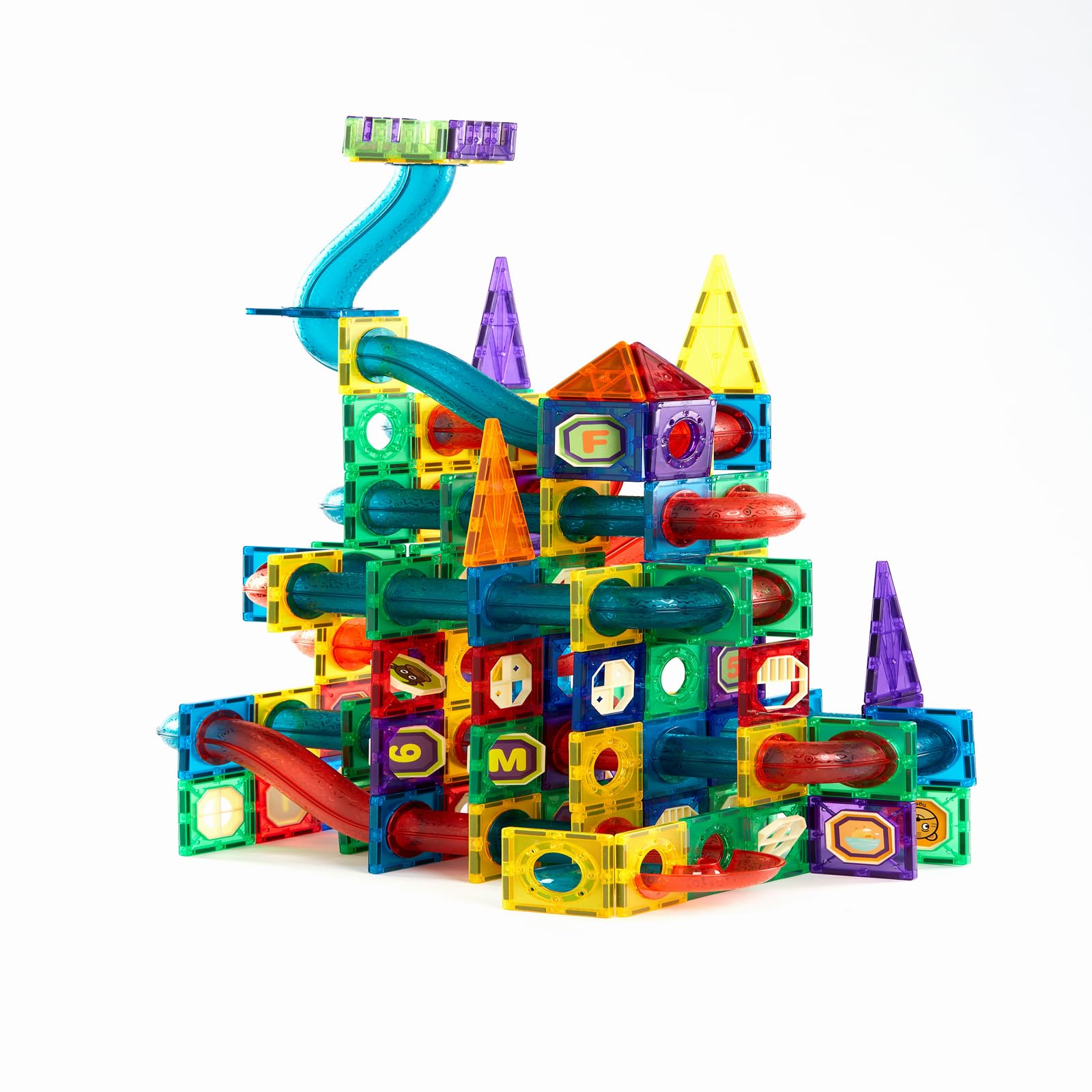 JUQG 146 Pcs Bloques de Construcción Magnéticos, Juego Construcción en 3D con Tuberías, Juguetes de Bloques de Construcción Educativos, Juguetes de Construcción para Niños para Niños Niñas 3+ (146Pcs) — view 8