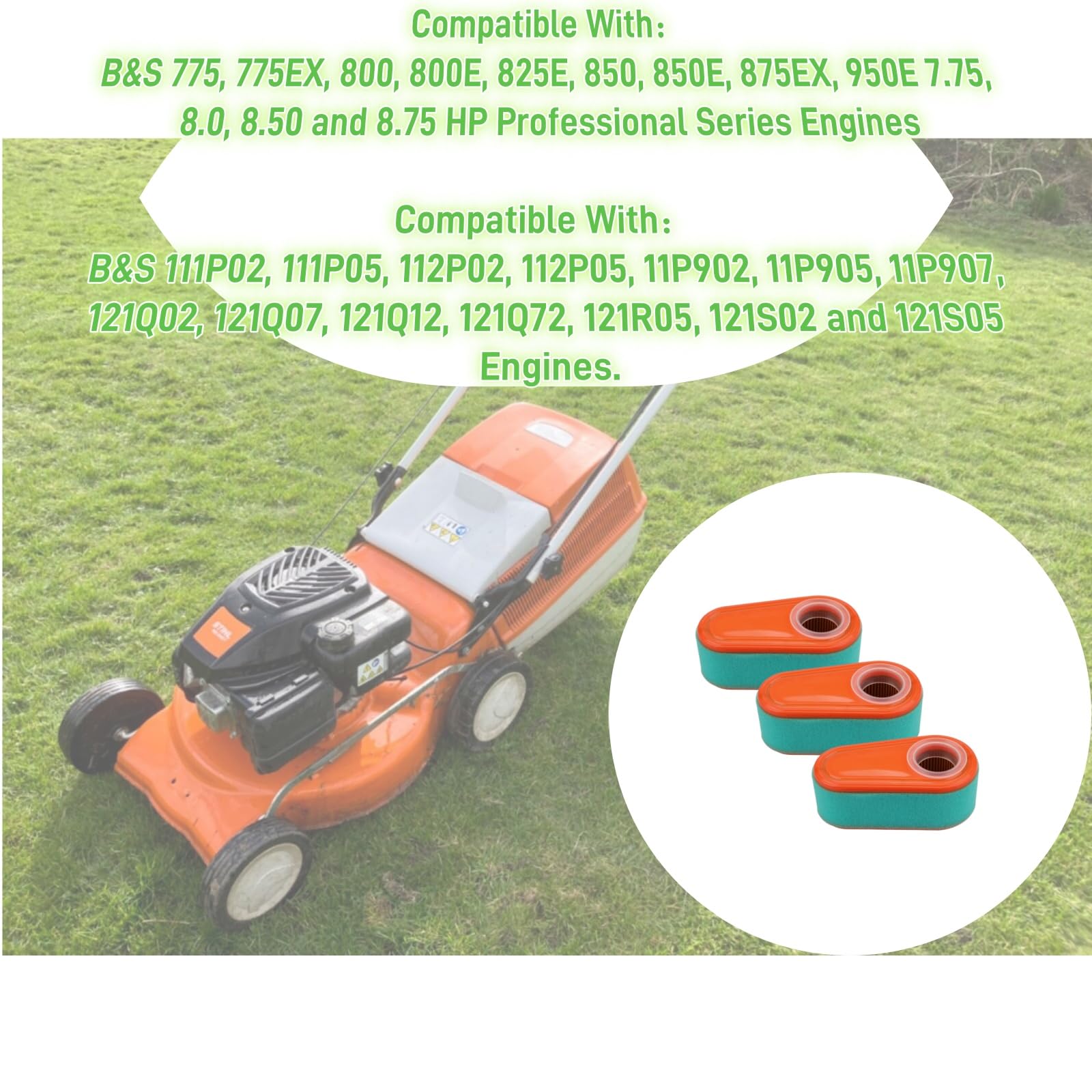 For Lawn Mower Dylawnio 795066 Air Filter Timemaster 30 Tune Up