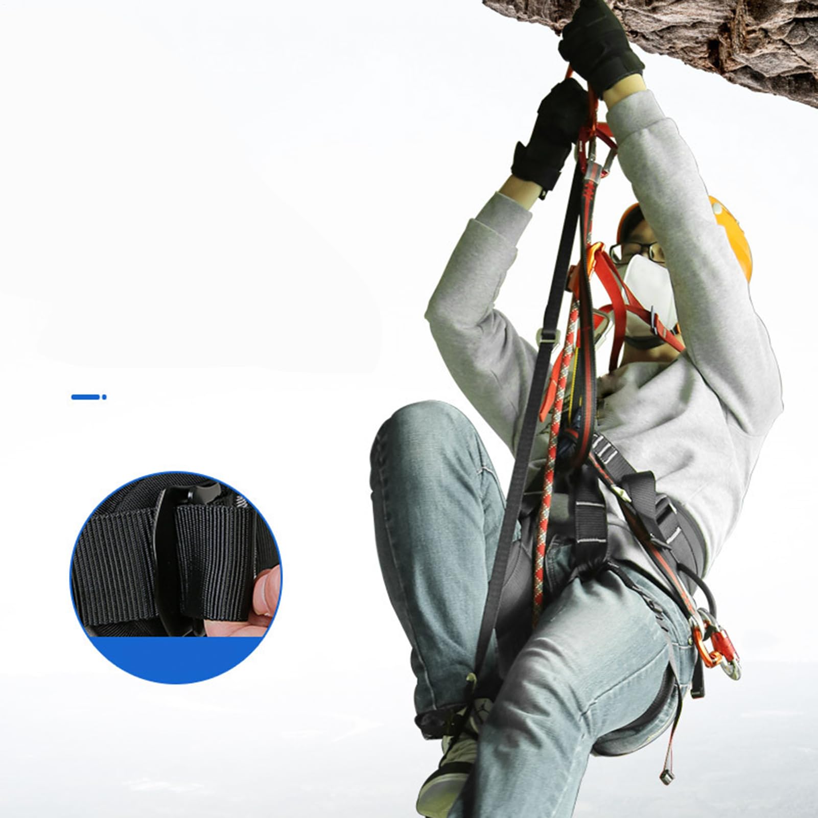 Arnés de poda protección para escalada, anticaída, alpinismo | Arnés anticaída ajustable para camping, astillero, techo, caza, rescate, recordatorio, interior, exterior