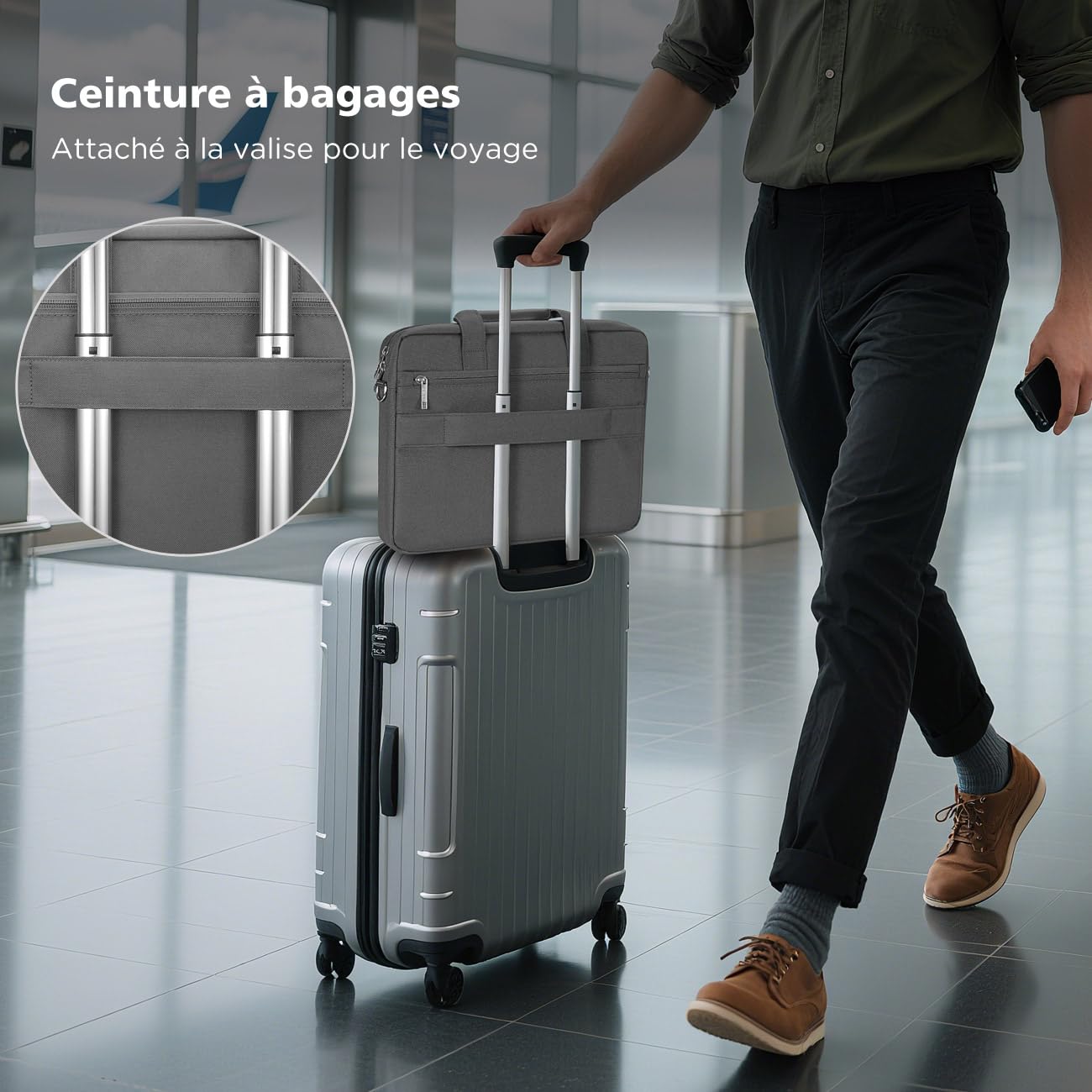 NIDOO 17,3 Pouces Sac à Bandoulière Sacoche Ordinateur Portable Sac à Main Mallette pour 17,3" IdeaPad 3/ ENVY Laptop 17/470 G9 Laptop 17/ ZenBook Pro 17/ Gaming Pavilion 17/ Chromebook 317/ XPS 17