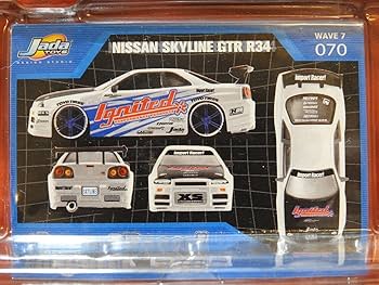 Jada Toys R34 GT-R 模型 Amazon | 【：未開封】JADA Toys 1/64 Import Racer! ニッサン