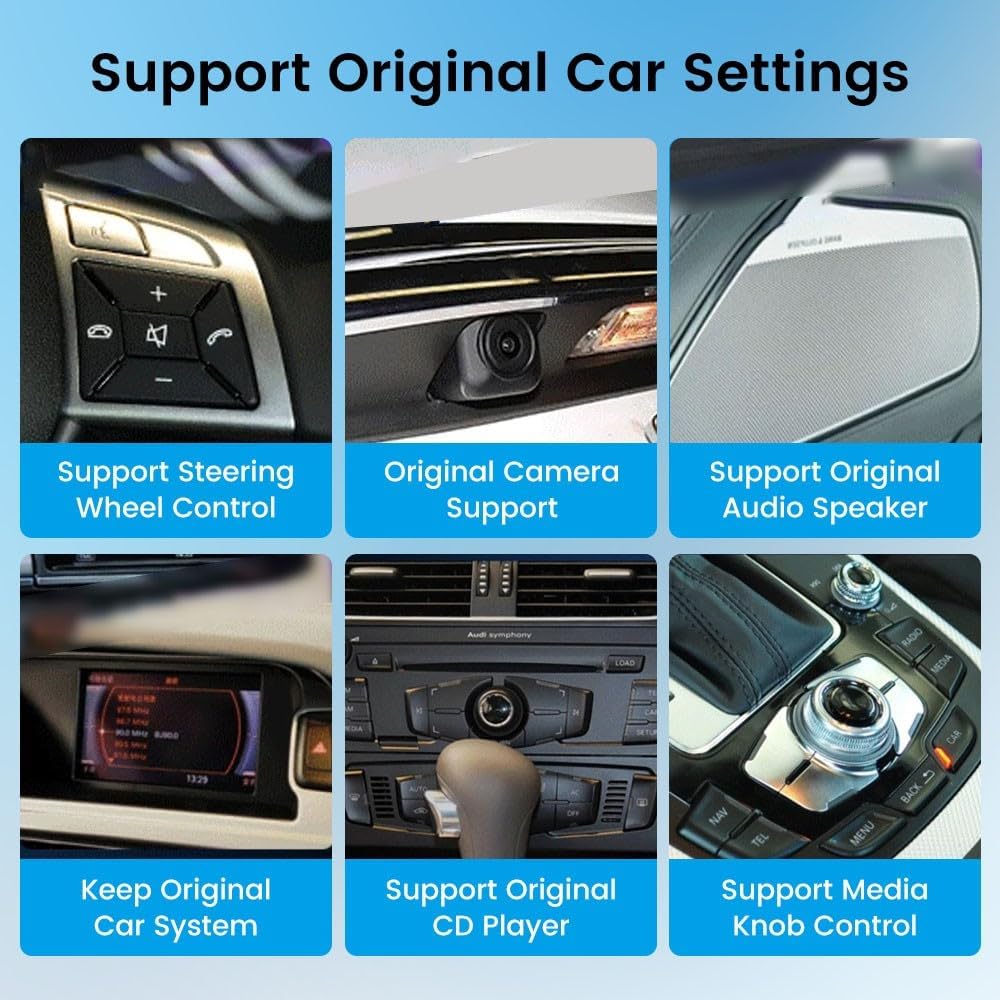 Car stereo supporting original car settings and controls