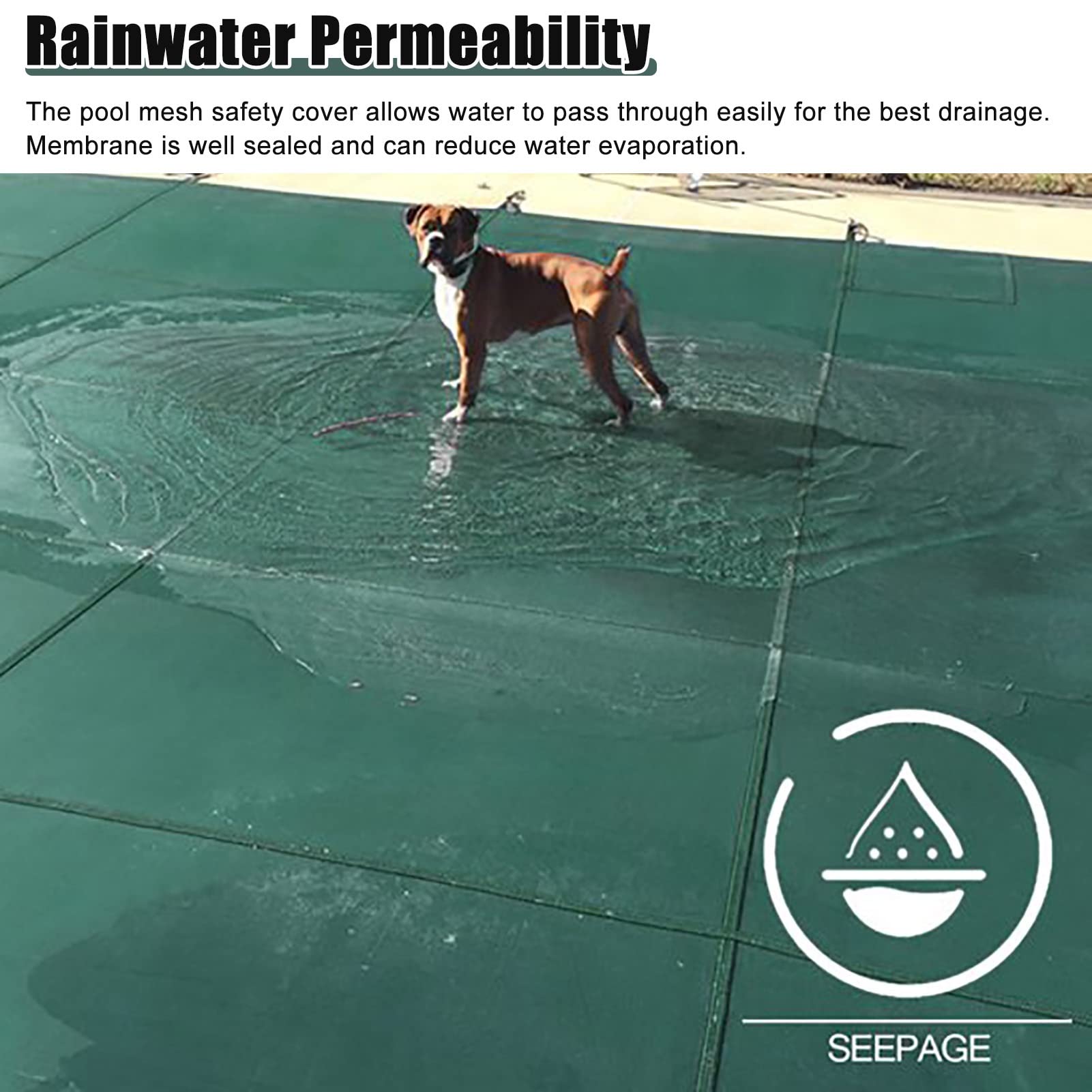 Cobertor Solar para Piscinas Juego de cubierta de red de hoja de piscina de invierno, tapete protector de piscina sobre el suelo, película de aislamiento térmico a prueba de lluvia extra gruesa, para