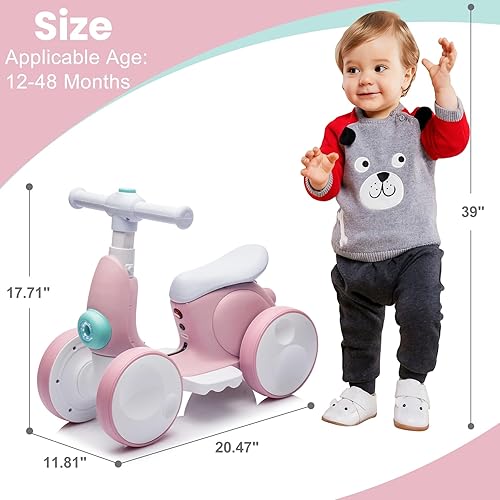 Miniatura 6 de Electric Baby Balance Bike with Bubble Machine for 1 Year Old Boys Girls 4 in 1 Toddler Balance Bike 12-48 Month Kids Bubble Bike Ride Toys First