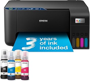 Epson EcoTank ET-2861 Ink Tank Printer | Busy Home Use | Wireless | A4 | Print, Copy, Scan | Includes up to 3 Years of Ink