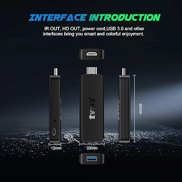 Android TV Stick 14.0,2GB 16GB RK3518 Quad-Core 64bit Cortex-A53 Chipset