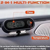 Vista 3 de Reloj de tiempo de coche Termómetro de coche Smart LED Digital Display Termómetro electrónico con retroiluminación