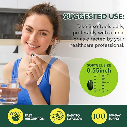 Miniatura 9 de Cápsulas de Spirulina Chlorella de 3100 mg  Superalimento verde vegano, mezcla de algas 5050 para apoyo inmunológico y energía, rico en proteínas,