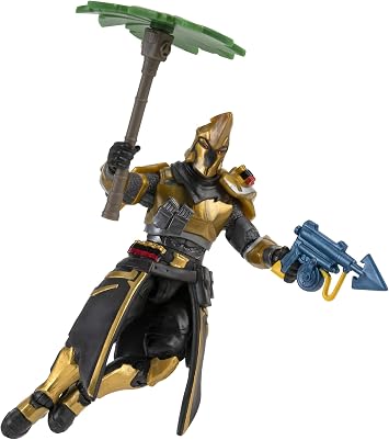 Fortnite Ultima Knight Hot Drop Figure - 4 Inch Action Figure with 25+ Points of Articulation - Includes Vanquisher Harvesting Tool, Palm Leaf Umbrella Glider, Dragoncrest Back Bling, 5 Weapons