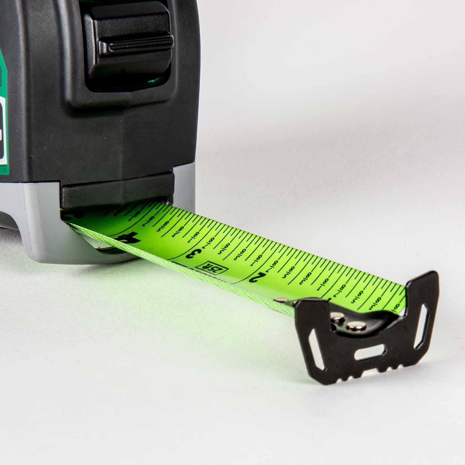 Metabo HPT 25 Ft Tape Measure, 17-Ft Reach & 14-Ft Standout, Wire Belt Clip and Lanyard Attachment, 1/8-Inch Incremental Fractions, Manual Blade Stop, TruRangeTM, 115925M (Pack of 2)