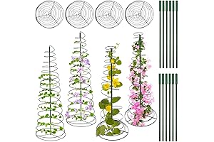 4-Pack Pea and Green Bean Trellis for Garden: Expandable Plant Support for Optimal Growth