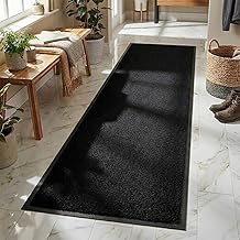 Twist Rubber Runner Rug – Outdoor & Indoor Heavy Duty Non-Slip Runner Rugs for Kitchen Garden, Inside & Outside Floor Mats, Waterproof and Dirt Trapper Entrance Mat(Black, 60x180 cm)