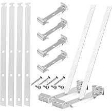 15 Sets 5 Inch Aluminum Gutter Hangers with 9.5 Inch Straps and Rust-Resistant Screws, Gutter Brackets for Eavesless Roof Deck Mounting for Seamless & Steel Gutters, Silver