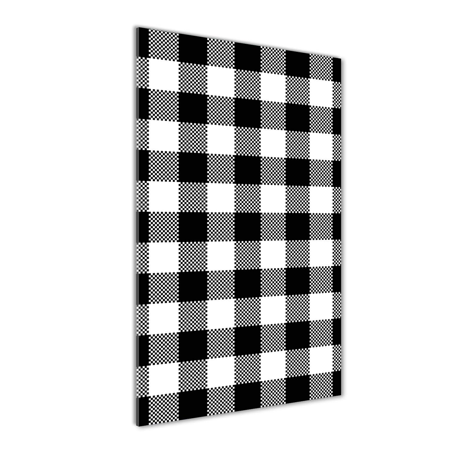 Impression sur verre noir et blanc 60x120 image tableau photo panoramique calandre auto
