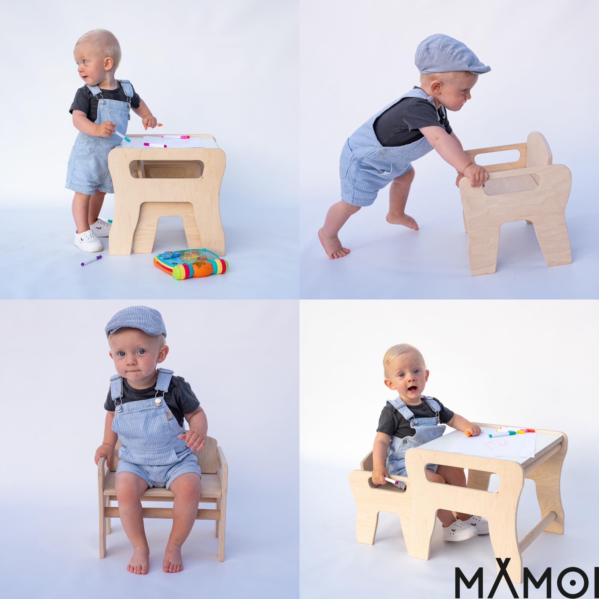 MAMOI Muebles con estilo para habitación infantil: mesa infantil con sillas – mesa de escritorio conjunto de sillas para niños – silla infantil.